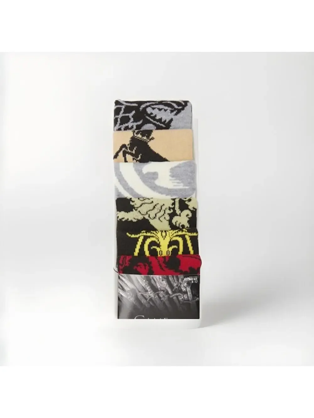 Game Of Thrones Men's Socks Casual Crew 6 Pair Mens Shoe Size 8-12 -Brand New